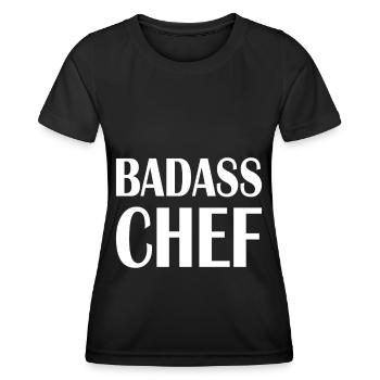 Chef cuisinier cadeau de cuisinier amateur - T-shirt sport Femme - noir - Devant - AI Model Female 172 light (172cm)