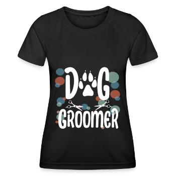 Dog Groomer Dog Groomer Gift - Women's Functional T-Shirt - black - Front - AI Model Female 172 light (172cm)