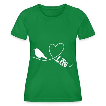Motif d’observation des oiseaux pour les ornithologues amateurs - T-shirt sport Femme - vert - Devant - AI Model Female 172 dark (172cm)