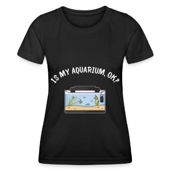 Est-ce que mon aquarium ok drôle d’aquarium en disant - T-shirt sport Femme - noir - Devant - AI Model Female 172 light (172cm)