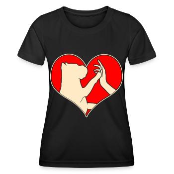 Amoureux des chiens Amour des chiens - T-shirt sport Femme - noir - Devant - AI Model Female 172 light (172cm)
