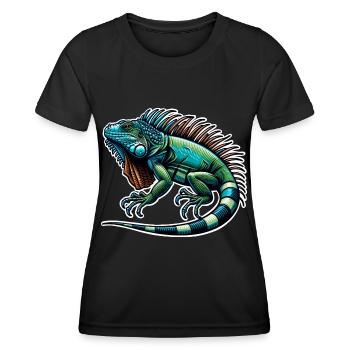Iguane - T-shirt sport Femme - noir - Devant - AI Model Female 172 light (172cm)