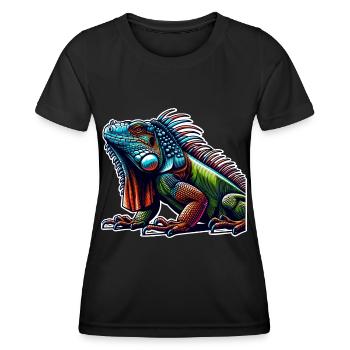 Iguane - T-shirt sport Femme - noir - Devant - AI Model Female 172 light (172cm)