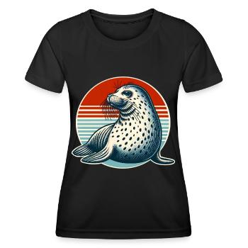 Seal seal - Women's Functional T-Shirt - black - Front - AI Model Female 172 light (172cm)