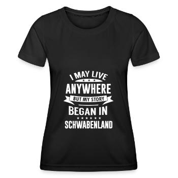 Schwabenland Story Bayern Schwarzwald - Frauen Funktions-T-Shirt - Schwarz - Vorne - AI Model Female 172 light (172cm)