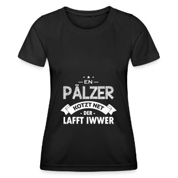 Pälzer Spruch Mundart Pfälzer Pfalz - Frauen Funktions-T-Shirt - Schwarz - Vorne - AI Model Female 172 light (172cm)