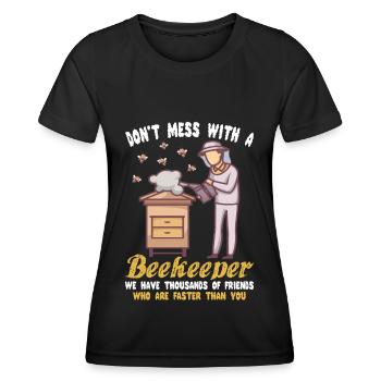 Apiculteur apiculteur abeilles abeilles cadeau - T-shirt sport Femme - noir - Devant - AI Model Female 172 light (172cm)