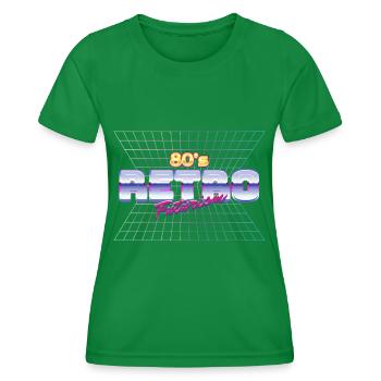 80's Retro Vintage Disco 80er Geschenk - Frauen Funktions-T-Shirt - Kelly Green - Vorne - AI Model Female 172 dark (172cm)