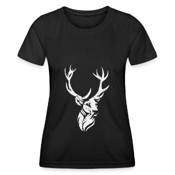 Deer Forest Deer Antler Forests Black Forest - Women's Functional T-Shirt - black - Front - AI Model Female 172 light (172cm)