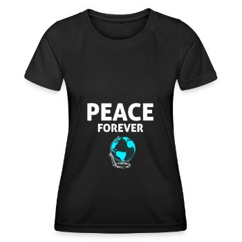 Paix pour toujours paix mondiale Paix et amour - T-shirt sport Femme - noir - Devant - AI Model Female 172 light (172cm)