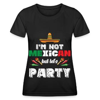 Mexican party mariachi band sombrero - Women's Functional T-Shirt - black - Front - AI Model Female 172 light (172cm)