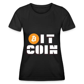 Bitcoin - T-shirt sport Femme - noir - Devant - AI Model Female 172 light (172cm)