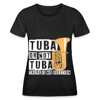 Concert d'orchestre d'instruments de musique tuba - T-shirt sport Femme - noir - Devant - AI Model Female 172 light (172cm)