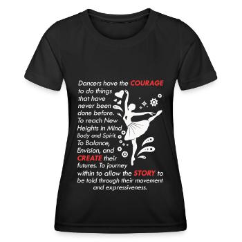 Danseuse de ballet ballerine école de danse - T-shirt sport Femme - noir - Devant - AI Model Female 172 light (172cm)