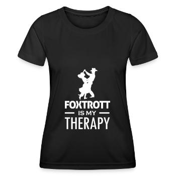 Foxtrott Tanz Therapie Tanzen Tänzerin - Frauen Funktions-T-Shirt - Schwarz - Vorne - AI Model Female 172 light (172cm)