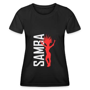Samba Tänzerin Sambakurs Gesellschaftstanz - Frauen Funktions-T-Shirt - Schwarz - Vorne - AI Model Female 172 light (172cm)