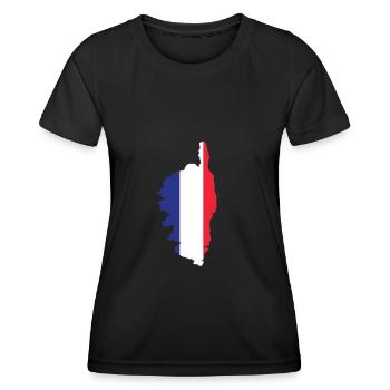 Korsika - Frauen Funktions-T-Shirt - Schwarz - Vorne - AI Model Female 172 light (172cm)