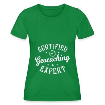 Geocaching Expert Géocach Geo - T-shirt sport Femme - vert - Devant - AI Model Female 172 dark (172cm)