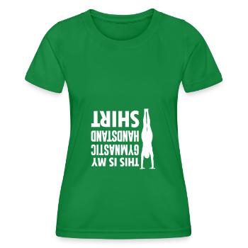 Gymnastique Handstand Acrobatie Aérobic - T-shirt sport Femme - vert - Devant - AI Model Female 172 dark (172cm)