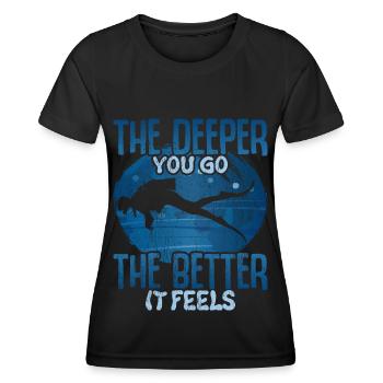 Deep Diving Taucher Scuba Diving Tauchen Geschenk - Frauen Funktions-T-Shirt - Schwarz - Vorne - AI Model Female 172 light (172cm)