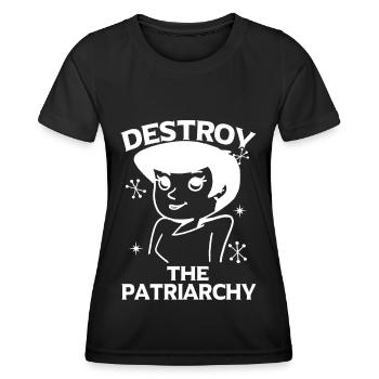 Féministe féministe cadeau feminist - T-shirt sport Femme - noir - Devant - AI Model Female 172 light (172cm)