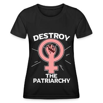 Féministe féministe cadeau feminist - T-shirt sport Femme - noir - Devant - AI Model Female 172 light (172cm)