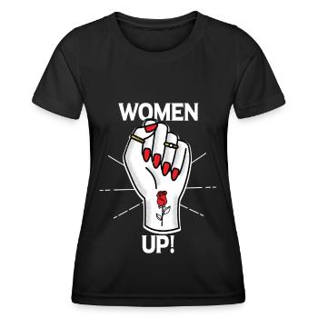 Féministe féministe cadeau feminist - T-shirt sport Femme - noir - Devant - AI Model Female 172 light (172cm)