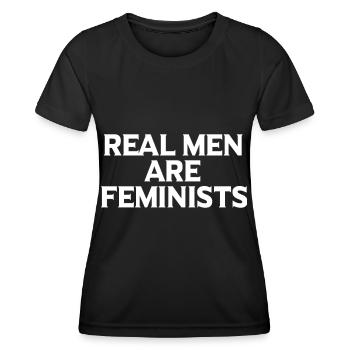 Féministe féministe cadeau feminist - T-shirt sport Femme - noir - Devant - AI Model Female 172 light (172cm)