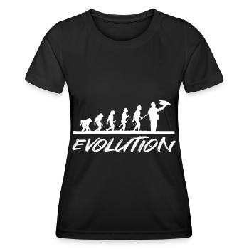Falknerei Evolution Adler Falke Raubvögel - Frauen Funktions-T-Shirt - Schwarz - Vorne - AI Model Female 172 light (172cm)