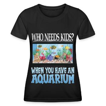 Aquarium poissons aquaristiques ornements cadeau - T-shirt sport Femme - noir - Devant - AI Model Female 172 light (172cm)