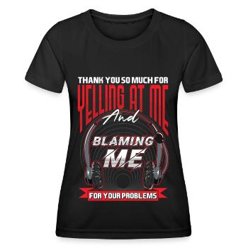 Call Center Technischer Support Hotline Geschenk - Frauen Funktions-T-Shirt - Schwarz - Vorne - AI Model Female 172 light (172cm)