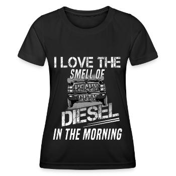 Diesel Pick-Up Transporter Pick Up Distressed - Frauen Funktions-T-Shirt - Schwarz - Vorne - AI Model Female 172 light (172cm)