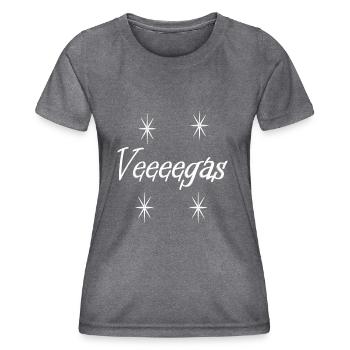 Las Vegas Design - T-shirt sport Femme - mélange sombre  - Devant - AI Model Female 172 light (172cm)