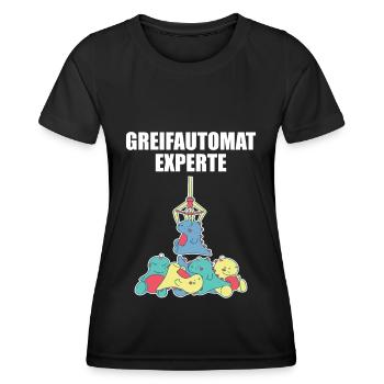 Greifautomat Experte Kirmes Schausteller Geschenk - Frauen Funktions-T-Shirt - Schwarz - Vorne - AI Model Female 172 light (172cm)