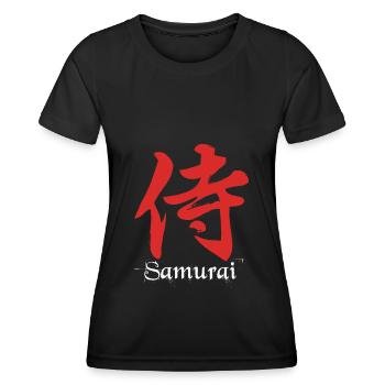 Samurai Wappen China Krieger Japan Adel - Frauen Funktions-T-Shirt - Schwarz - Vorne - AI Model Female 172 light (172cm)
