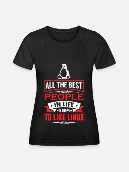 Linux Coding Nerd Sysadmin Geek Administrator - Frauen Funktions-T-Shirt - Schwarz