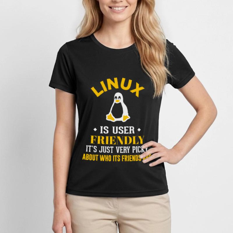 Linux Geek Coding Programmeur Nerd T-shirt sport Femme