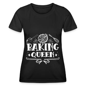 Baking Queen for pastry chef - Women's Functional T-Shirt - black - Front - AI Model Female 172 light (172cm)