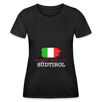 Südtirol Italien Tiroler Winterurlaub Berge - Frauen Funktions-T-Shirt - Schwarz - Vorne - AI Model Female 172 light (172cm)
