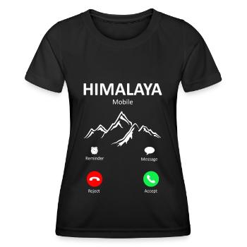 L’Himalaya appelle les montagnes Asie Montagnes du Tibet - T-shirt sport Femme - noir - Devant - AI Model Female 172 light (172cm)