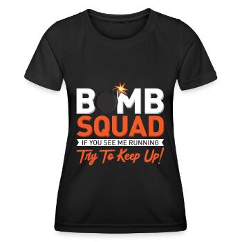 Bomb Squad Bomb Disposal Bomben Entschärfer Witz - Frauen Funktions-T-Shirt - Schwarz - Vorne - AI Model Female 172 light (172cm)