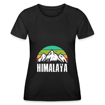Himalaya Retro Montagnes Alpinistes - T-shirt sport Femme - noir - Devant - AI Model Female 172 light (172cm)