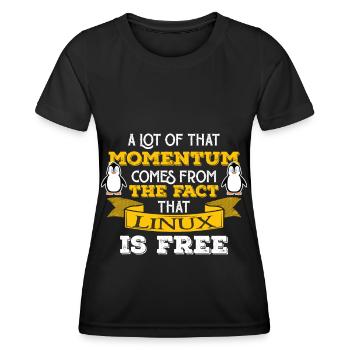 Linux Nerd Computer IT Geek - Women's Functional T-Shirt - black - Front - AI Model Female 172 light (172cm)