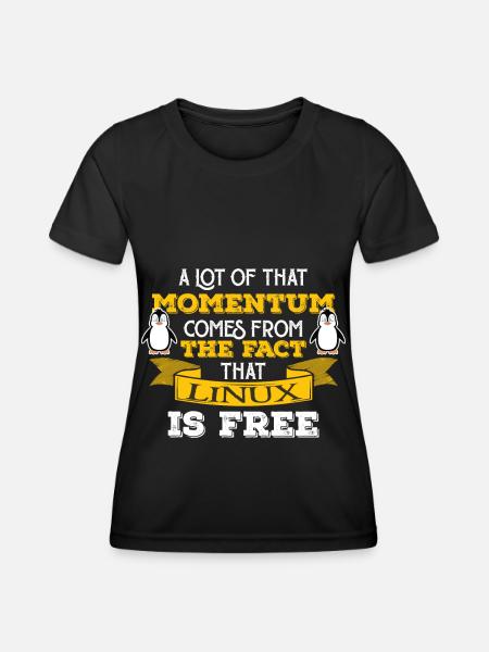 Linux Nerd Computer IT Geek - Frauen Funktions-T-Shirt - Schwarz