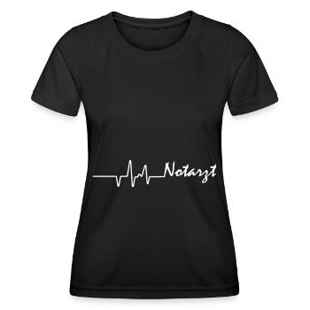 Urgences cardiaques - T-shirt sport Femme - noir - Devant - AI Model Female 172 light (172cm)