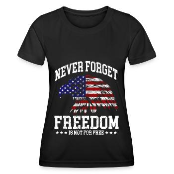 Memorial Day Never Forget Freedom Is Not For Free - T-shirt sport Femme - noir - Devant - AI Model Female 172 light (172cm)