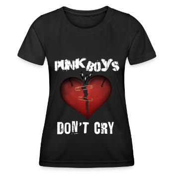 Punkboys Don't Cry Heart Friends Gift - Women's Functional T-Shirt - black - Front - AI Model Female 172 light (172cm)