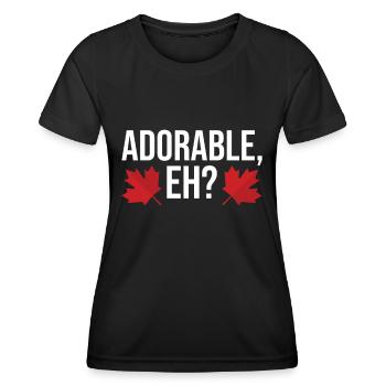 Canada Day Canada feuille d’érable Canadien - T-shirt sport Femme - noir - Devant - AI Model Female 172 light (172cm)