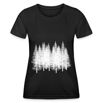 Forest Forests Forest Forest Gift Idea Camping - Women's Functional T-Shirt - black - Front - AI Model Female 172 light (172cm)