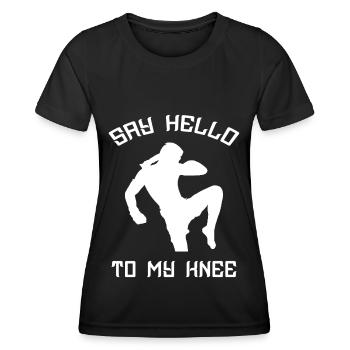 Muay Thai Thai Boxing - Frauen Funktions-T-Shirt - Schwarz - Vorne - AI Model Female 172 light (172cm)